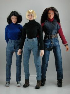 Looking fierce in skinny jeans.